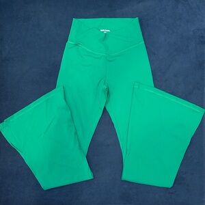 Green Flare Leggings